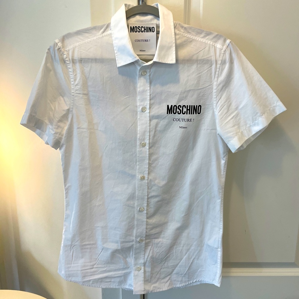 Moschino Short Sleeve Logo Button Down